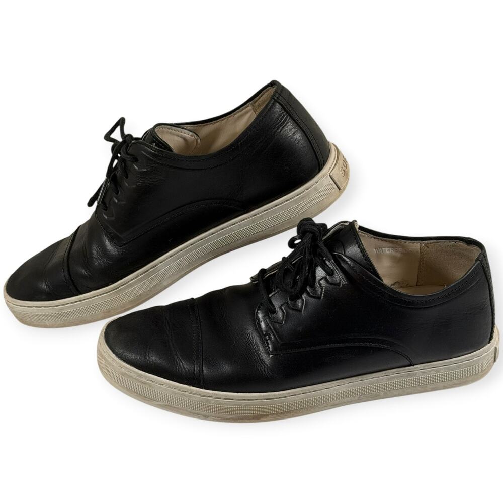Sorel Caribou Mod Cap Toe Sneaker, Black, Leather, Waterproof, Men's 8.5